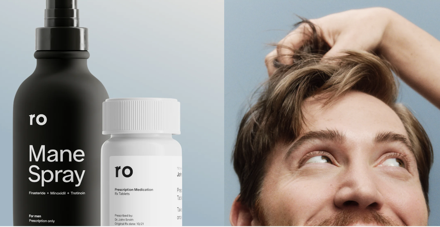 Screenshot of the Ro hair care product patient experience.